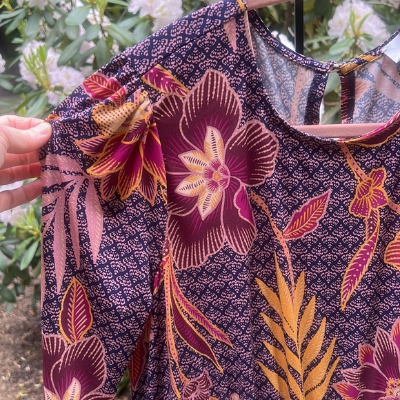 Stretchy Floral/Botanical Print Dress - Picture 5 of 15